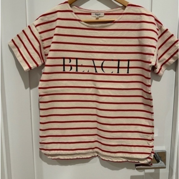 Madewell cotton striped beach tee. Size S - Picture 1 of 7